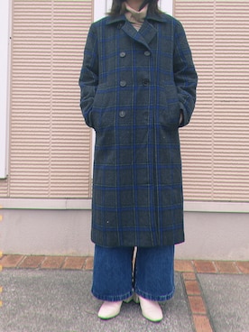 チェスターコートを使った ワイドパンツ のレディース人気ファッションコーディネート Wear