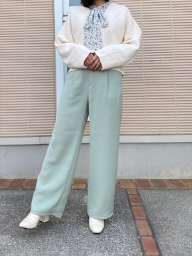 「UU（ユニクロ　アンダーカバー）のアイテム」を使った、ｺﾘｺさん（レディース・155cm）の春コーディネート