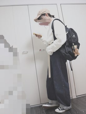 「ハイウェストデニム」｜nico‪‪☺︎‬さん（レディース・156cm）の春コーディネート