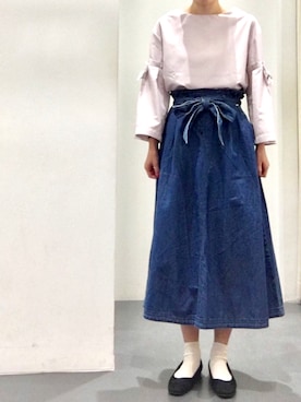 「袖ボリューム」｜「アイテム（パンプス）」を使った、KIKUCHIさん（レディース・169cm）の春コーディネート
