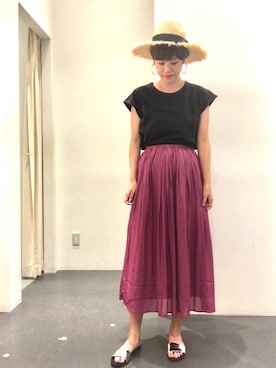 「H0183L20044」｜KIKUCHIさん（レディース・169cm）の夏コーディネート