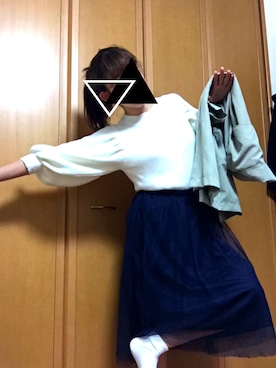 「学校」｜「アイテム（トレンチコート）」を使った、華さん（レディース・163cm）の秋コーディネート
