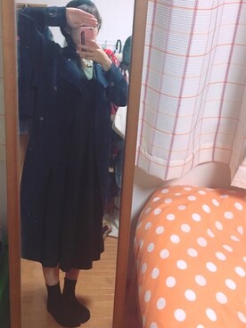 「レイカズン(Ray Cassin)」｜「アイテム（ハンチング/ベレー帽）」を使った、華さん（レディース・163cm）の秋コーディネート