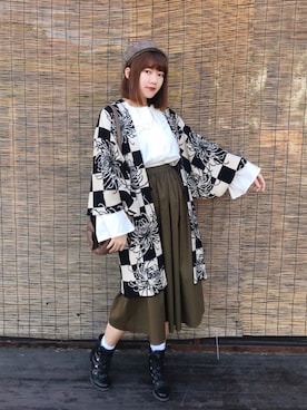 「Gabor（ガボール）のアイテム」を使った、mochiさん（レディース・162cm）の秋コーディネート