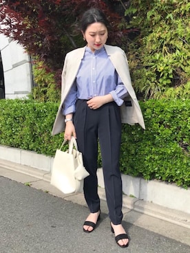 「ビジネス」｜「アイテム（その他アウター）」を使った、ya111さん（レディース・150cm）の春コーディネート