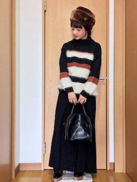 「MOUSSY（マウジー）のWOODEN HEEL BOOTS（ブーツ）」を使った、chimochiiさん（レディース・152cm）の秋コーディネート