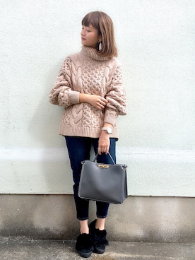 「florist」｜「アイテム（アナログ腕時計）」を使った、chimochiiさん（レディース・152cm）の秋コーディネート