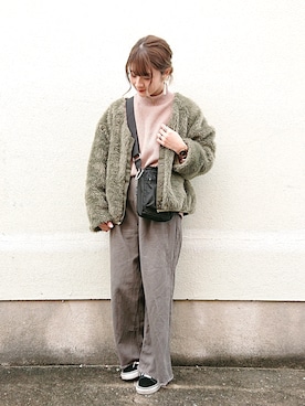 「haco!（ハコ）のアイテム（ブルゾン）」を使った、chimochiiさん（レディース・152cm）の冬コーディネート