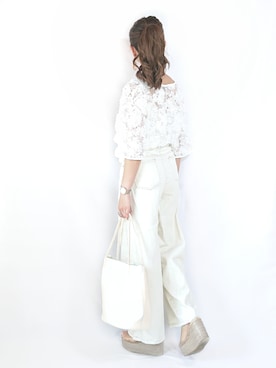 「PHILIPPE AUDIBERT（フィリップ オーディベール）の【WEB限定】PHILIPPE AUDIBERT（フィリップオーディベール）サークルリング  / 指輪（リング）」を使った、chimochiiさん（レディース・152cm）の夏コーディネート