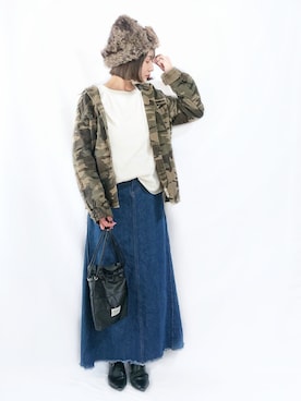 「polcadot」｜「アイテム（キャップ）」を使った、chimochiiさん（レディース・152cm）の秋コーディネート
