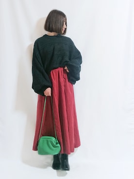 「PHILIPPE AUDIBERT（フィリップ オーディベール）の【WEB限定】PHILIPPE AUDIBERT（フィリップオーディベール）サークルリング  / 指輪（リング）」を使った、chimochiiさん（レディース・152cm）の冬コーディネート