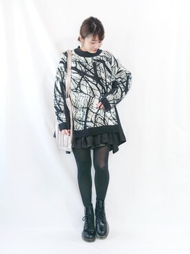 「frames RAY CASSIN（フレームスレイカズン）のアイテム（パンツ）」を使った、chimochiiさん（レディース・152cm）の冬コーディネート
