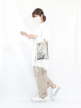 「A.P.C.（アーペーセー）のアイテム（財布/小物）」を使った、chimochiiさん（レディース・152cm）の春コーディネート