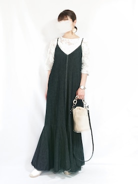 「Daniel Wellington（ダニエルウェリントン）の販売終了クラシックペティット アッシュフィールド32mm（アナログ腕時計）」を使った、chimochiiさん（レディース・152cm）の春コーディネート