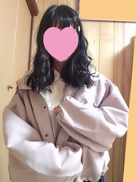 「だぼだぼ」｜「アイテム（マウンテンパーカー）」を使った、美緒@さん（レディース・158cm）の冬コーディネート