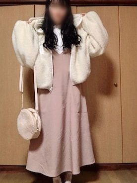 「アプレジュール」｜「アイテム（ブルゾン）」を使った、美緒@さん（レディース・158cm）の冬コーディネート