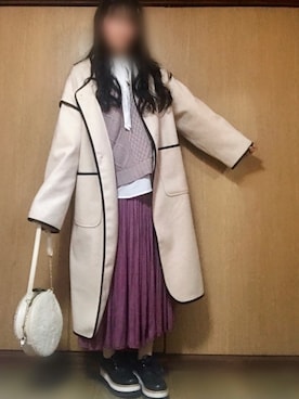 「DISCOAT（ディスコート）のアイテム（その他アウター）」を使った、美緒@さん（レディース・158cm）の冬コーディネート