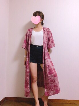 「シャツディガン」｜kana❤︎❤︎❤︎さん（レディース・155cm）の夏コーディネート