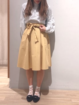 「ミディスカート」｜kana❤︎❤︎❤︎さん（レディース・156cm）の冬コーディネート