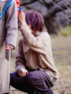「SEVENDAYS=SUNDAY（セブンデイズサンデイ）のアイテム（スウェット）」を使った、shimaさん（メンズ・175cm）の冬コーディネート