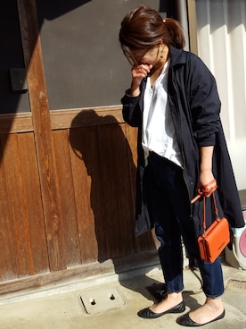 「BEAUTY&YOUTH UNITED ARROWS（ビューティーアンドユースユナイテッドアローズ）の【WEB限定】by ※∵デニムテーパード9分丈パンツ　◆（デニムパンツ）」を使った、midoさん（レディース・164cm）の春コーディネート