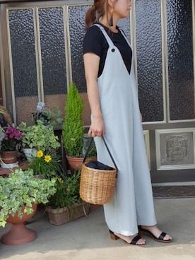 「SMELLY（スメリー）のアイテム（ピアス（両耳用））」を使った、midoさん（レディース・164cm）の夏コーディネート