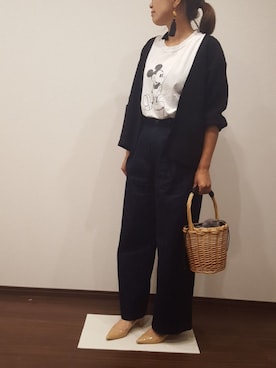 「SMELLY（スメリー）のアイテム（ピアス（両耳用））」を使った、midoさん（レディース・164cm）の秋コーディネート