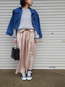 「URBAN RESEARCH（アーバンリサーチ）のアイテム（ピアス（両耳用））」を使った、midoさん（レディース・164cm）の春コーディネート