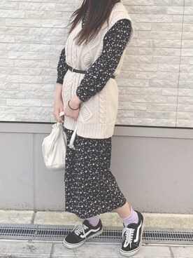 「179/WG（イチナナキュウダブルジー）のアイテム（ワンピース/ドレス）」を使った、pyon＊さん（レディース・153cm）の春コーディネート