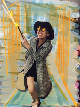 「HOMEMADEのアイテム」を使った、gggatさん（レディース・161cm）の夏コーディネート