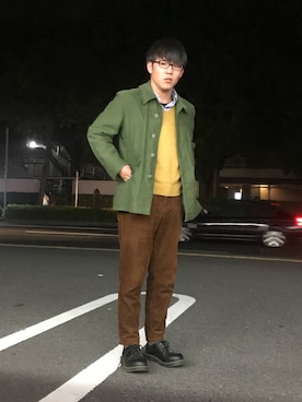 「Polo Ralph Lauren」｜「アイテム（ミリタリージャケット）」を使った、あゆもさん（メンズ・169cm）の秋コーディネート