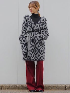 「NINE（ナイン）のアイテム（その他アウター）」を使った、NINE    STAFFさん（レディース・155cm）の冬コーディネート
