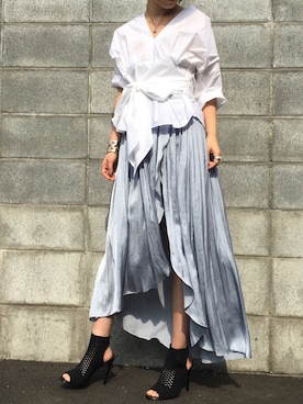 「NINE（ナイン）のアイテム」を使った、NINE    STAFFさん（レディース・155cm）の春コーディネート