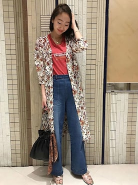 「NINE（ナイン）のアイテム」を使った、NINE    STAFFさん（レディース・160cm）の春コーディネート