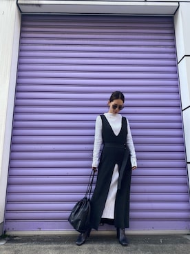 「NINE（ナイン）のアイテム」を使った、NINE    STAFFさん（レディース・160cm）の冬コーディネート