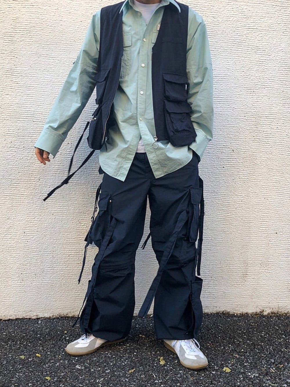 「おしゃれさんと繋がりたい、ootd、DAIRIKU、TOIRONIER、sunsea、AURALEE、UNUSED、URU、yoke」｜「DAIRIKUのアイテム（シャツ/ブラウス、ブルー系）」を使った、mynameisyuuyaさん（メンズ・175cm）の秋コーディネートの1枚目の写真