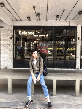 「Caffe（カフェ）のアイテム」を使った、kaiiiさん（メンズ・175cm）の夏コーディネート