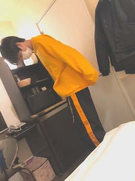 「MYne（マイン）のアイテム（その他パンツ）」を使った、ひろーさん（メンズ・183cm）の春コーディネート
