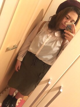 「ショッピング」｜「アイテム（パンプス）」を使った、ｍｉｙｕさん（レディース・155cm）の秋コーディネート