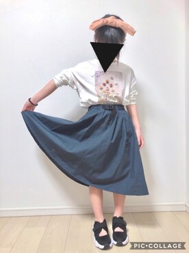 「Right-on（ライトオン）のアイテム（スカート）」を使った、こよいのコーディネートさん（キッズ・127cm）の春コーディネート