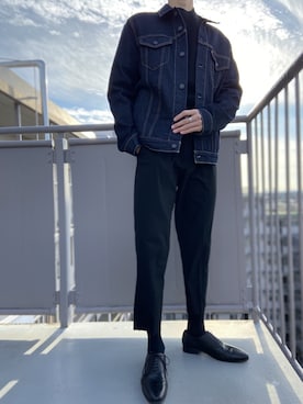 「BACK NUMBER（バックナンバー）のアイテム（ニット/セーター）」を使った、yusukeさん（メンズ・182cm）の冬コーディネート