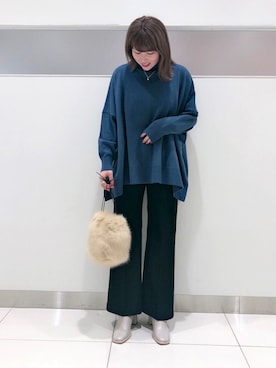 「ブーツスタイル」｜「アイテム（その他シューズ）」を使った、hikariさん（レディース・163cm）の秋コーディネート