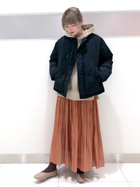 「SENSE OF PLACE by URBAN RESEARCH（センスオブプレイスバイアーバンリサーチ）のスクエアトウVカットフラットシューズ（その他シューズ）」を使った、hikariさん（レディース・163cm）の秋コーディネート