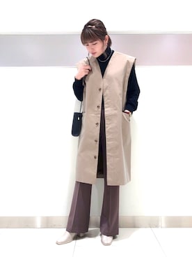「ブーツスタイル」｜「アイテム（その他シューズ）」を使った、hikariさん（レディース・163cm）の冬コーディネート