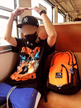 The North Face ザノースフェイス のバックパック リュック オレンジ系 を使った人気ファッションコーディネート Wear
