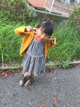 「babygap」｜「アイテム（ブーツ）」を使った、mnmさん（キッズ・90cm）の秋コーディネート