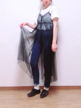 Yuka Oguraさん（レディース・159cm）の夏コーディネート