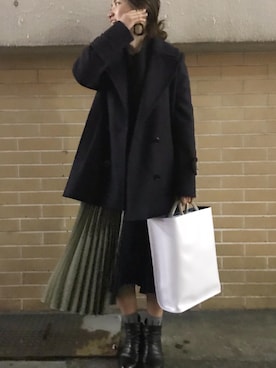 「Yasutoshi Ezumi（ヤストシエズミ）のアイテム」を使った、Ito Tomomiさん（レディース・160cm）の冬コーディネート