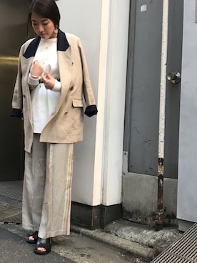 「EZUMi（エズミ）のアイテム（ジャケット/アウター）」を使った、Ito Tomomiさん（レディース・160cm）の春コーディネート