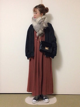 Alice*さん（レディース・156cm）の冬コーディネート